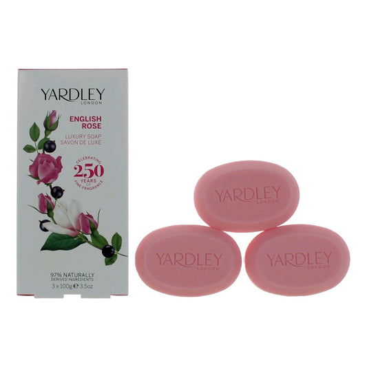 Yardley English Rose by Yardley of London, 3 x 3.5oz Luxury Soap women