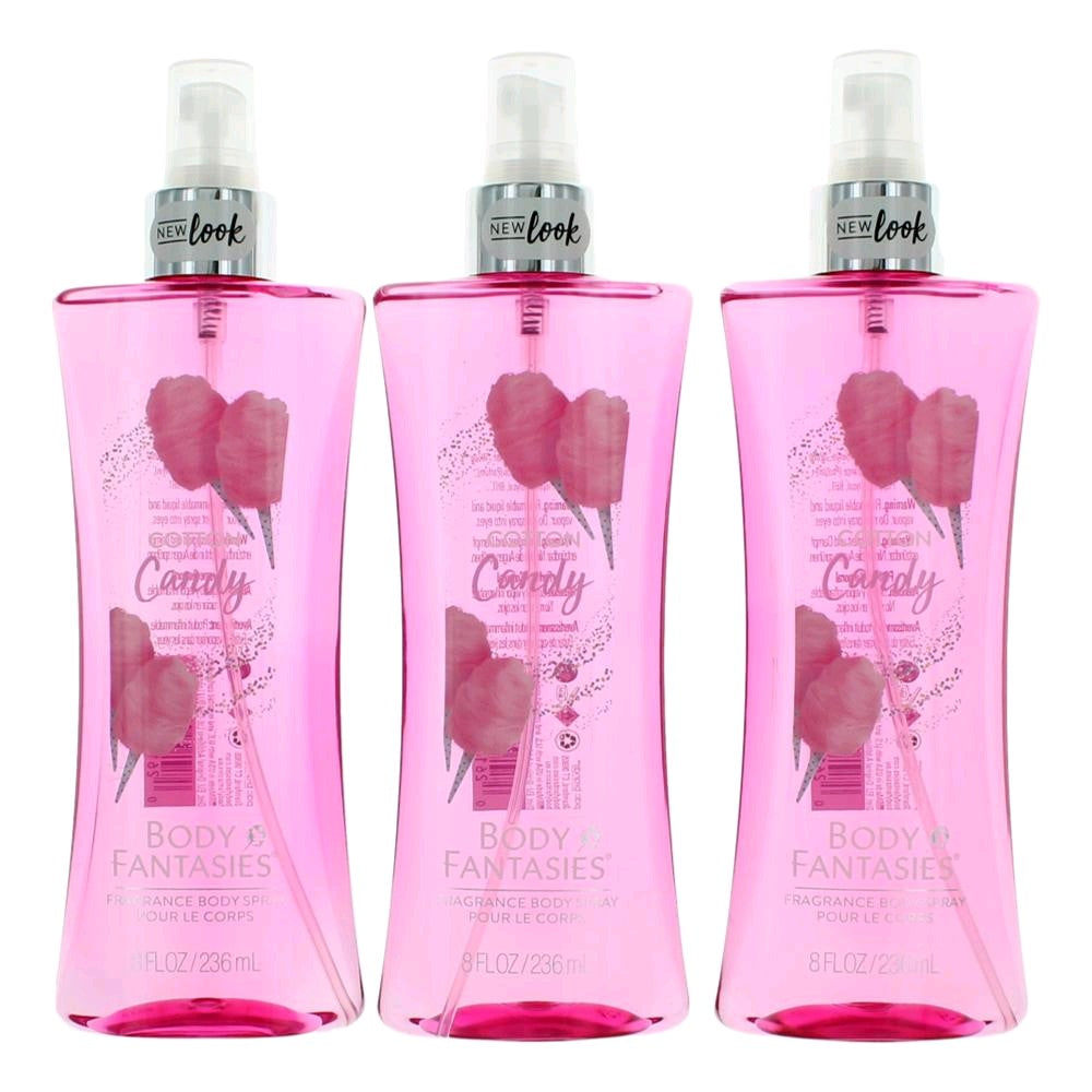 Cotton Candy by Body Fantasies, 3 Pack 8oz Fragrance Body Spray women