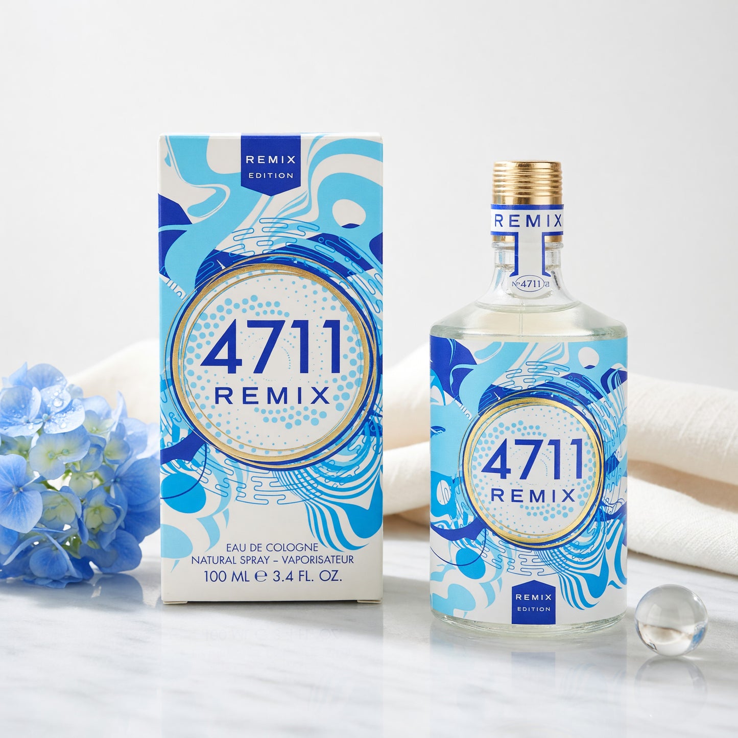 4711 Remix Sparkling Island by Muelhens, 3.4oz Eau de Cologne Spray for Unisex