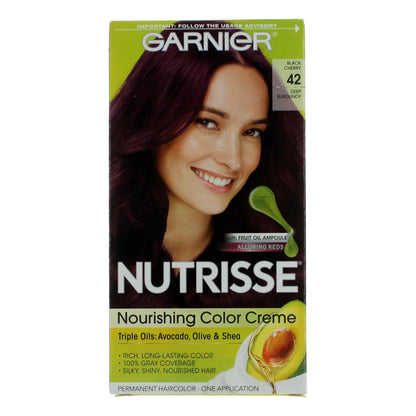 Garnier Hair Color Nutrisse Coloring Creme, Hair Color - Black Cherry 42 - Black Cherry 42