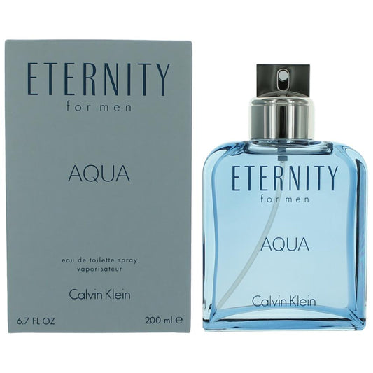 Eternity Aqua by Calvin Klein, 6.7 oz EDT Spray for Men