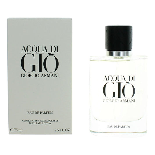 Acqua Di Gio by Giorgio Armani, 2.5 oz EDP Spray Refillable for Men