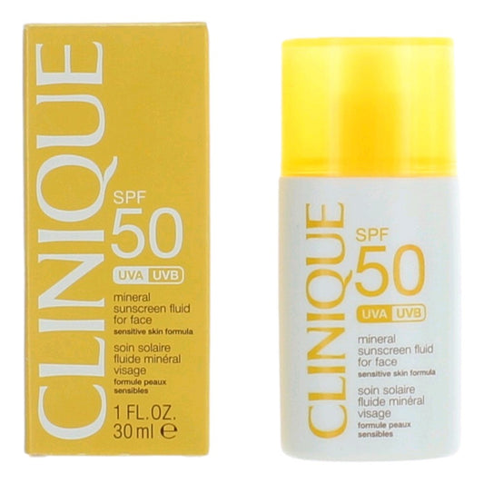 Clinique, 1oz Mineral Sunscreen Fluid For Face Spf 50 Sensitive Skin Formula