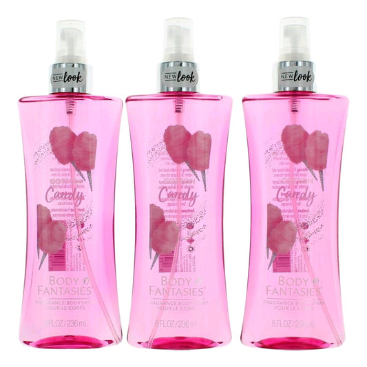 Cotton Candy by Body Fantasies, 3 Pack 8 oz Fragrance Body Spray women