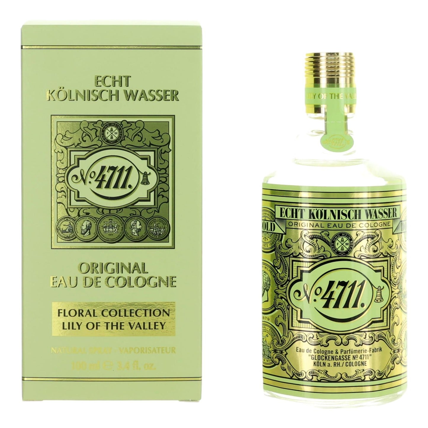 4711 Floral Collection Lily of the Valley, 3.4oz Eau De Cologne Spray for Unisex