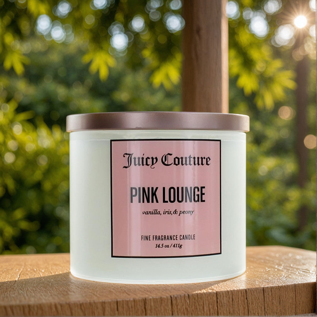 Juicy Couture 14.5 oz Soy Wax Blend 3 Wick Candle - Pink Lounge