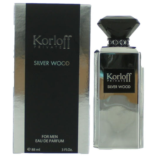Korloff Private Silver Wood by Korloff, 3 oz EDP Spray for Men