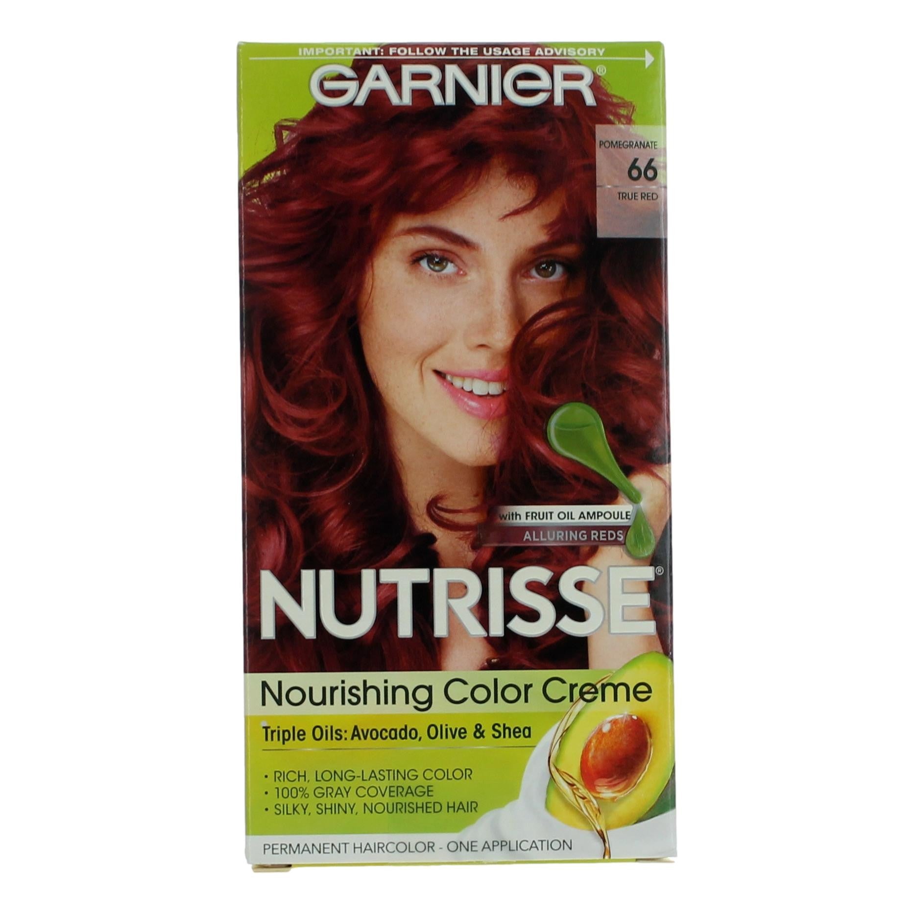 Garnier Hair Color Nutrisse Coloring Creme, Hair Color - Pomegranate 66 - Pomegranate 66