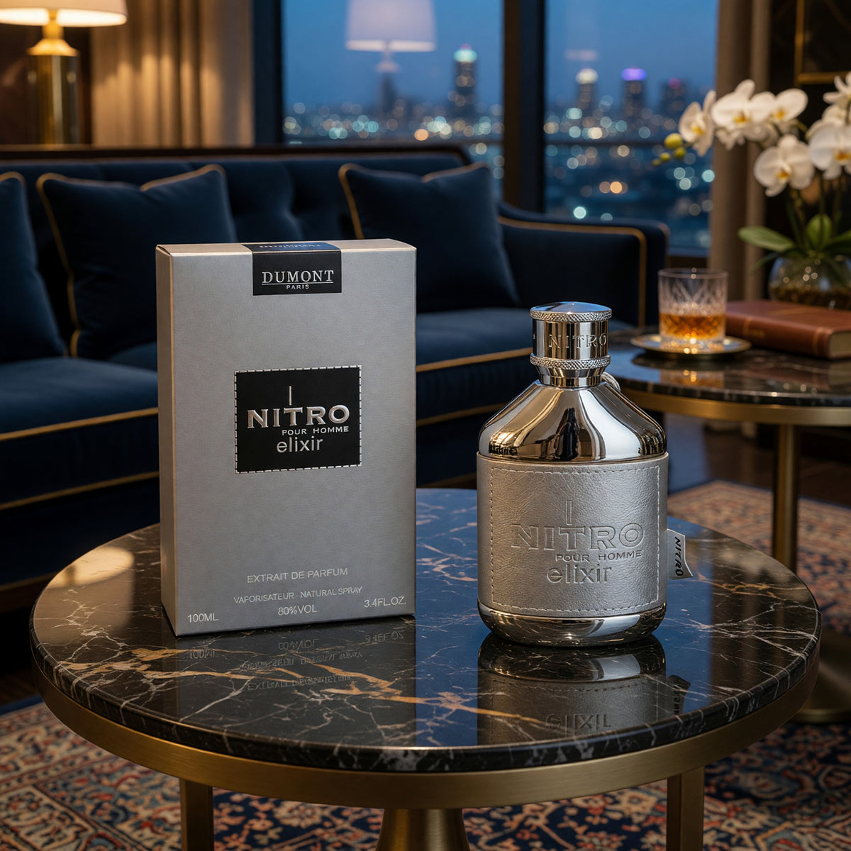 Nitro Elixir by Dumont, 3.4 oz Extrait De Parfum Spray for Men