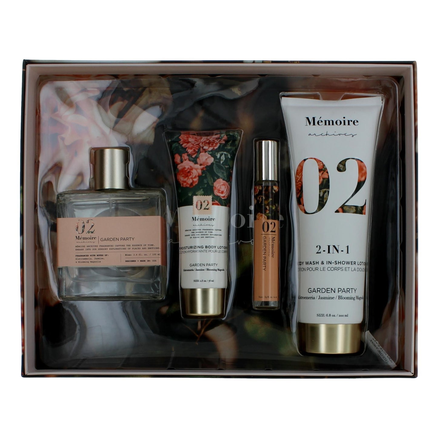 Garden Party by Memoire Archives, 4 Piece Gift Set for Unisex