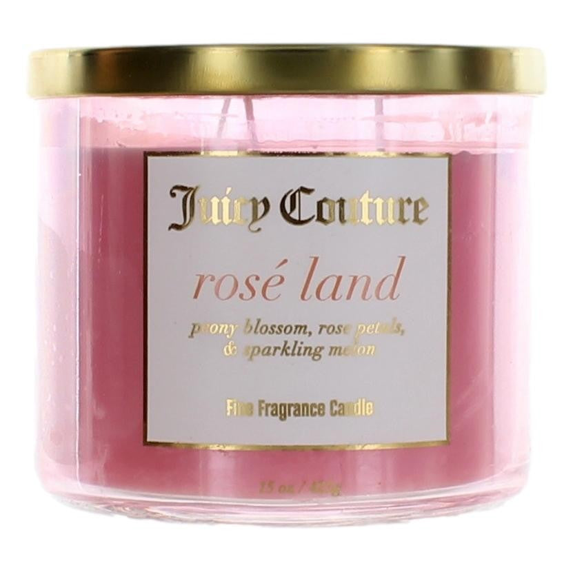Juicy Couture 14.5 oz Soy Wax Blend 3 Wick Candle - Rose Land - Rose Land