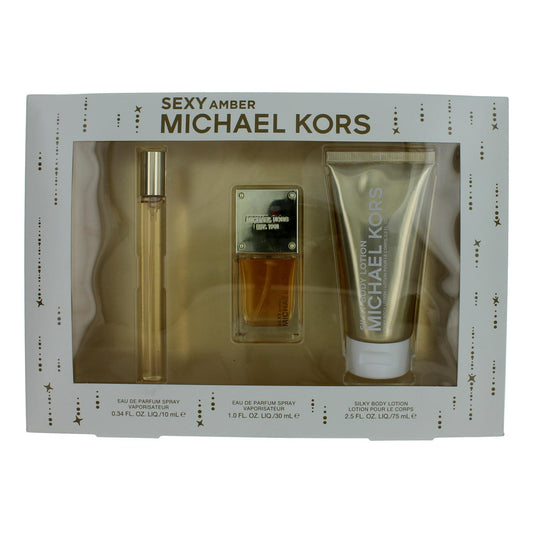 Michael Kors Sexy Amber by Michael Kors, 3 Piece Gift Set for Women