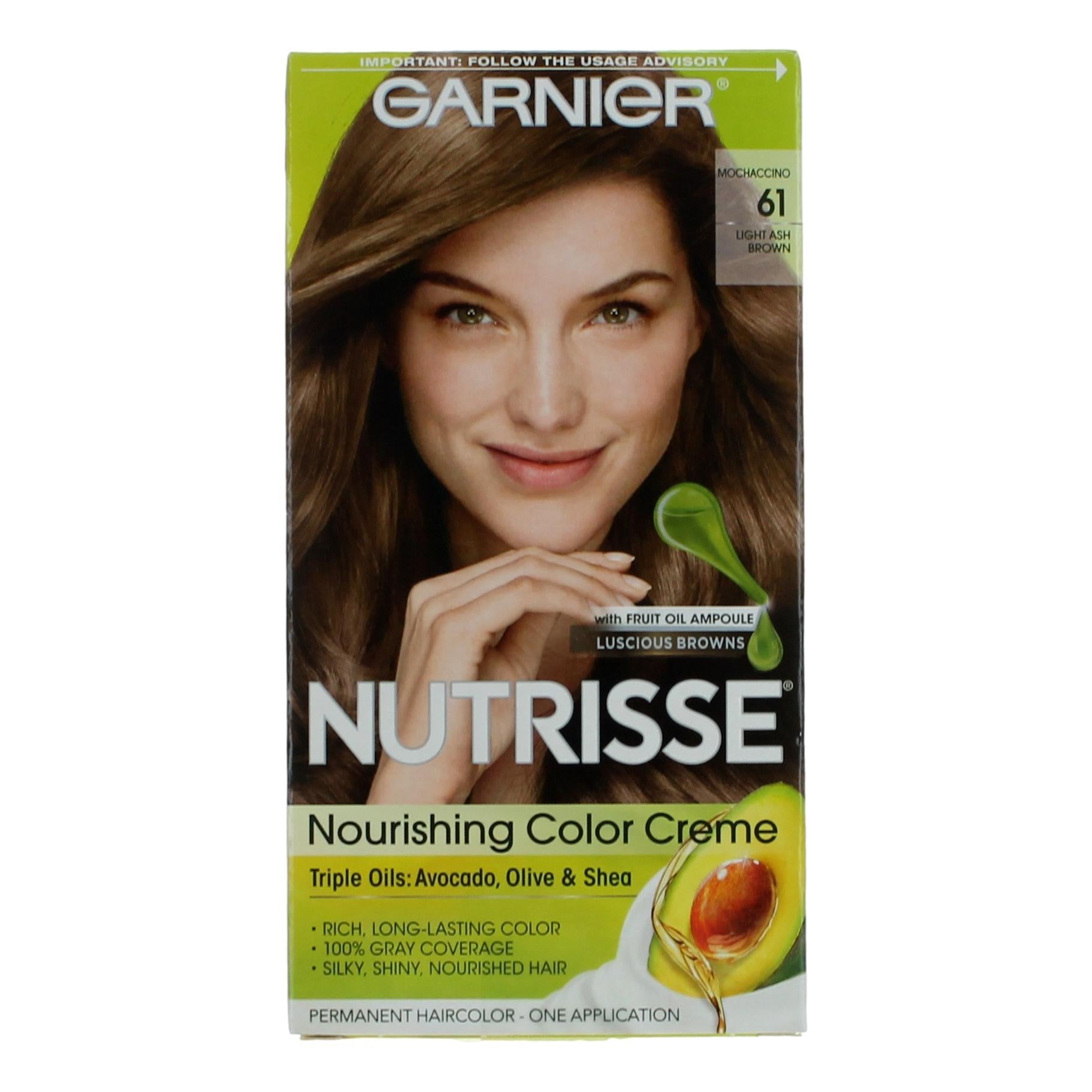 Garnier Hair Color Nutrisse Coloring Creme, Hair Color - Mochaccino 61 - Mochaccino 61