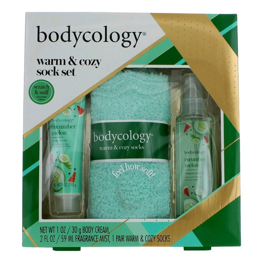 Cucumber Melon by Bodycology, 3 Piece Gift Set for Women