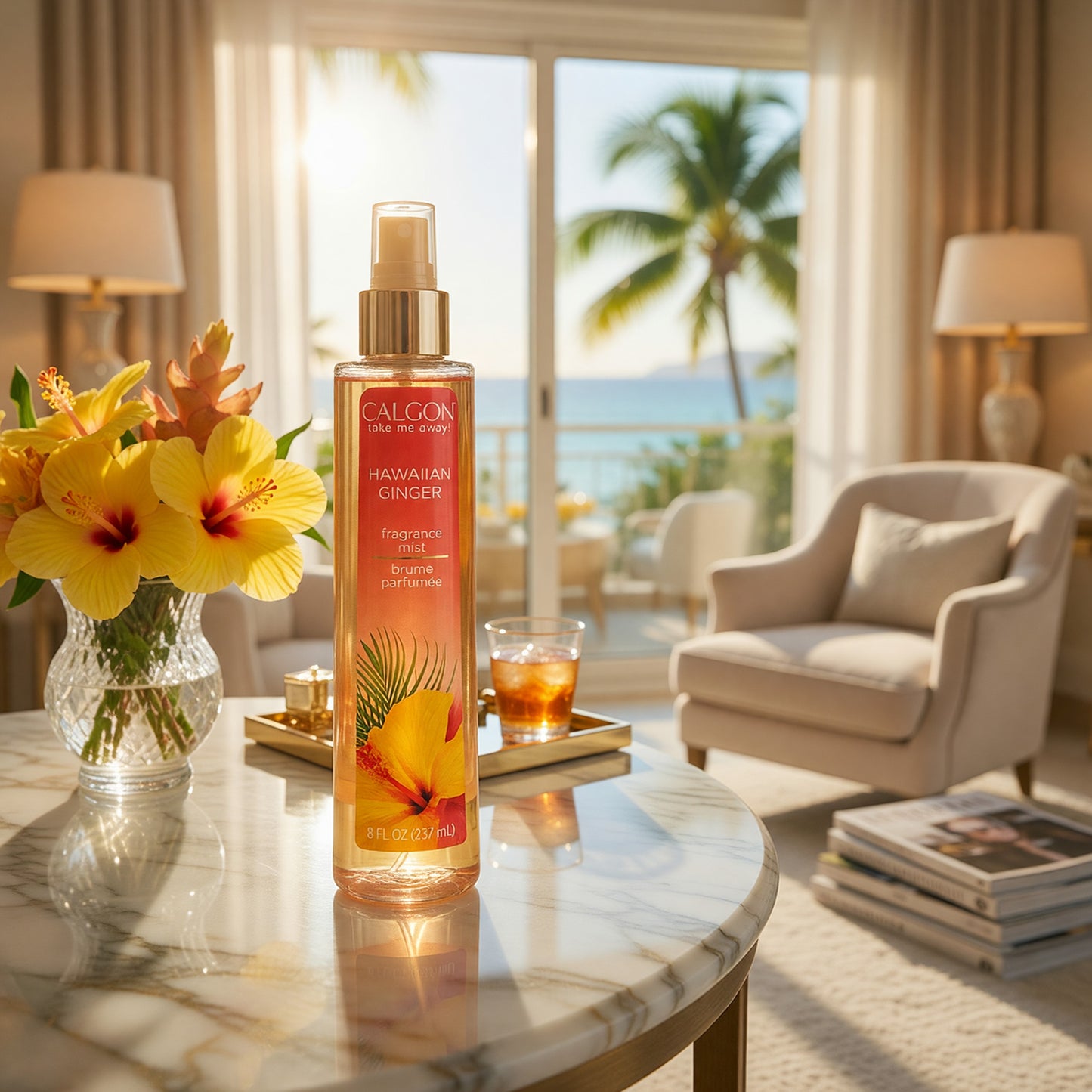Calgon Hawaiian Ginger by Calgon, 8 oz Fragrance Body Mist for Women