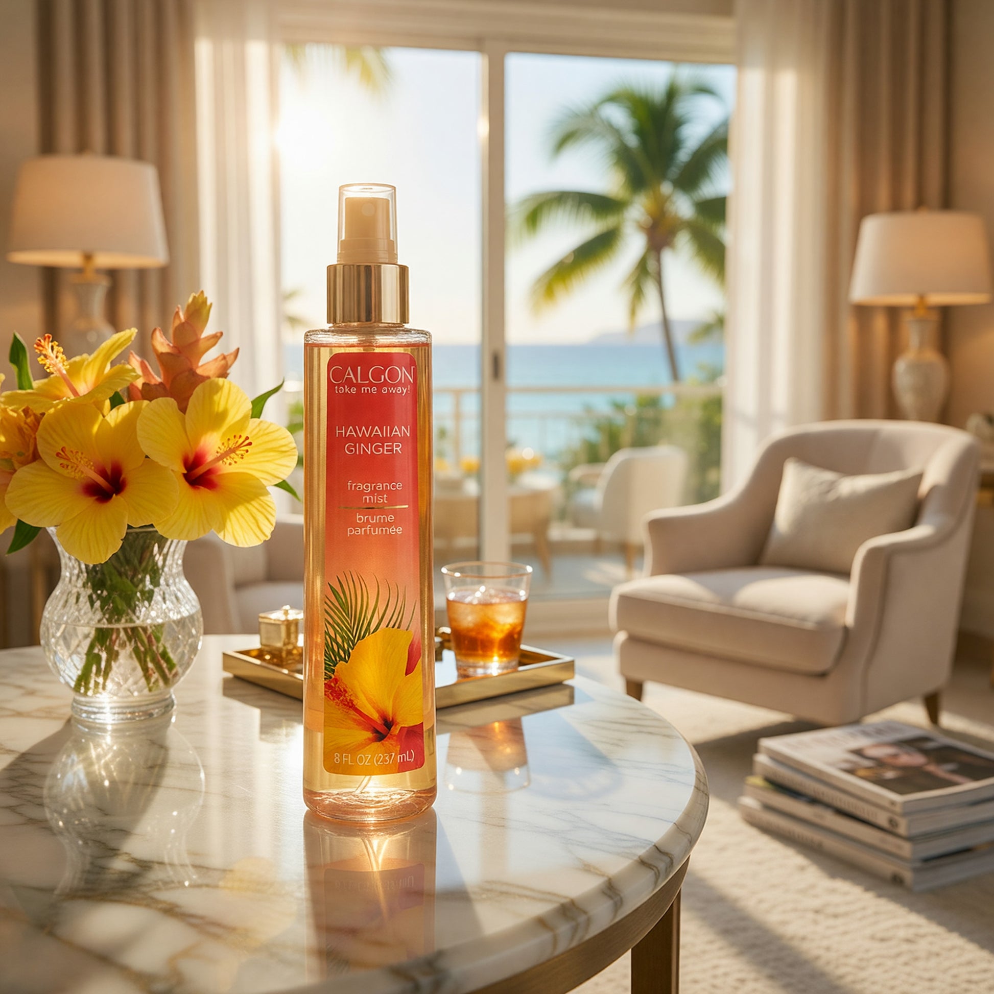 Calgon Hawaiian Ginger by Calgon, 8 oz Fragrance Body Mist for Women