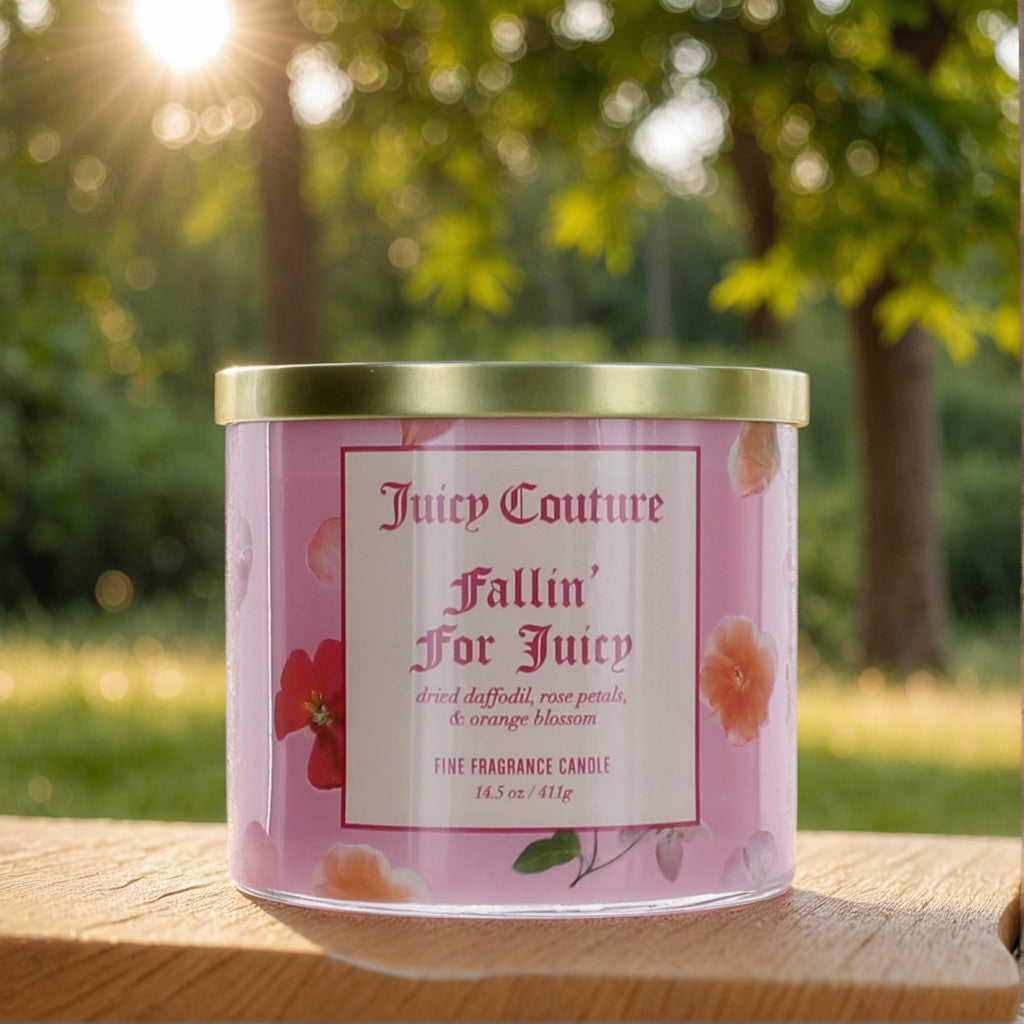 Juicy Couture 14.5 oz Soy Wax Blend 3 Wick Candle - Fallin' For Juicy