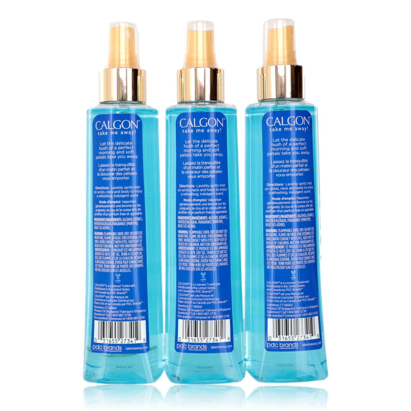 Calgon Morning Glory by Calgon, 3 Pack 8 oz Fragrance Mist for Women