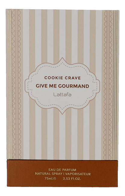 Cookie Crave Give Me Gourmand by Lattafa, 2.53 oz EDP Spray for Women