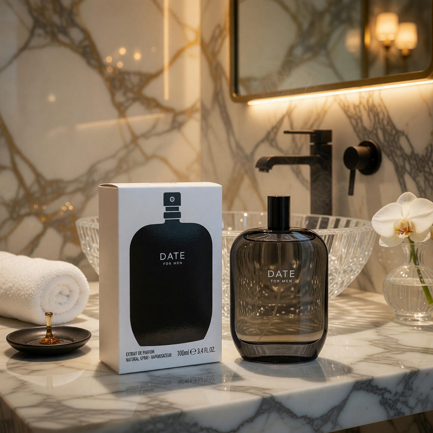 Date by Fragrance One, 3.4 oz Extrait De Parfum Spray for Men
