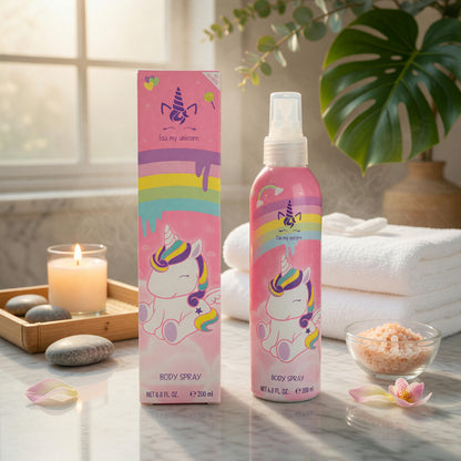 Eau My Unicorn by Disney, 6.8 oz Body Spray for Girls