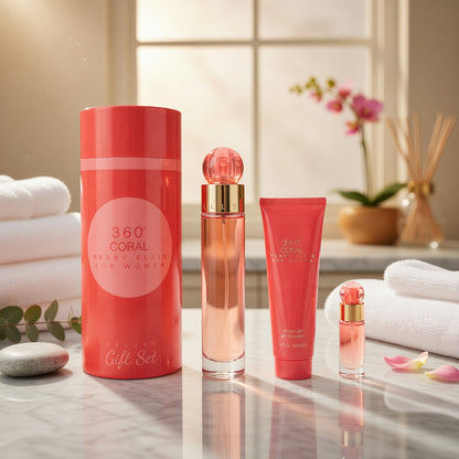 Perry Ellis 360 Coral by Perry Ellis, 3 Piece Gift Set for Women