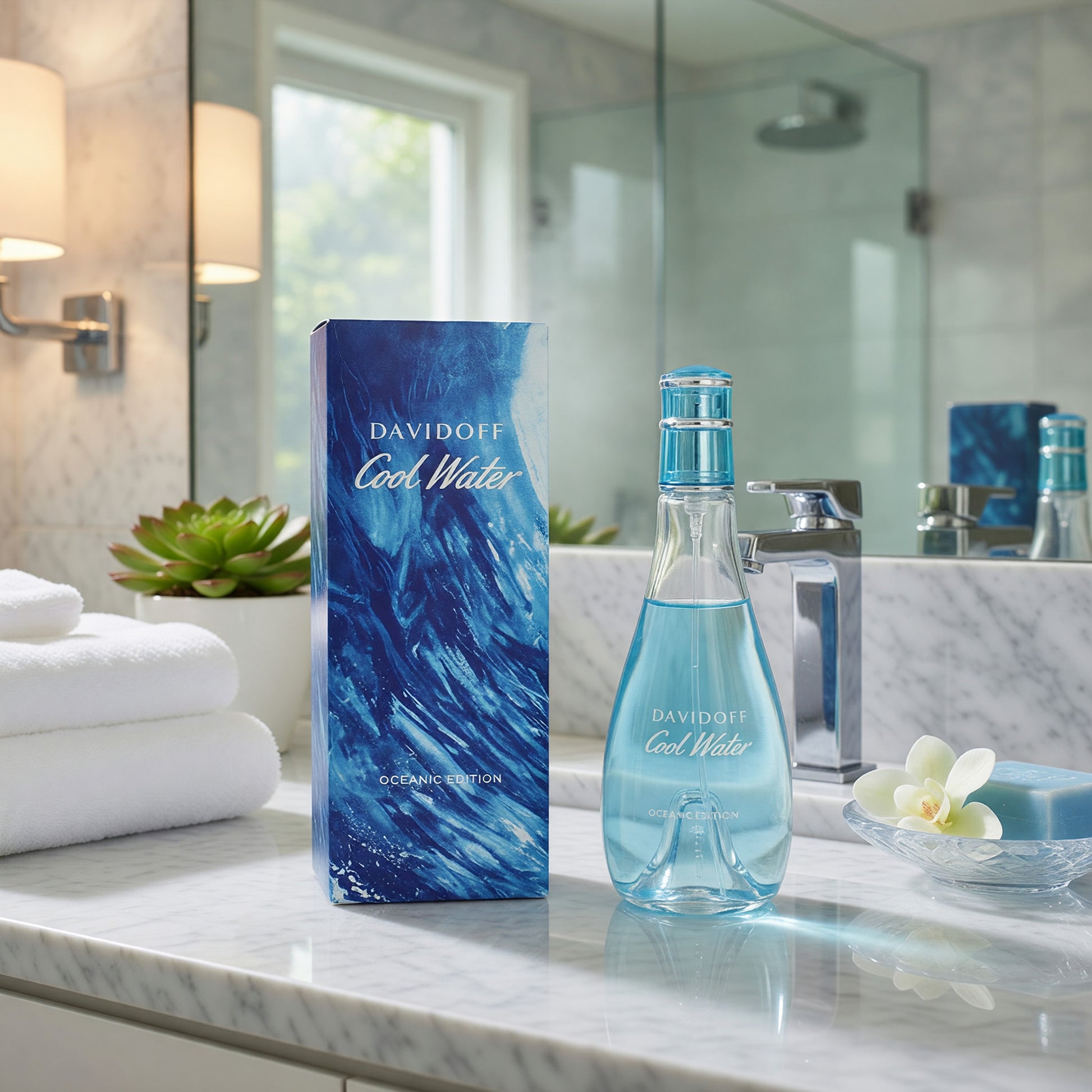 Cool Water Oceanic Edition by Davidoff, 3.3 oz EDT Spray for Women