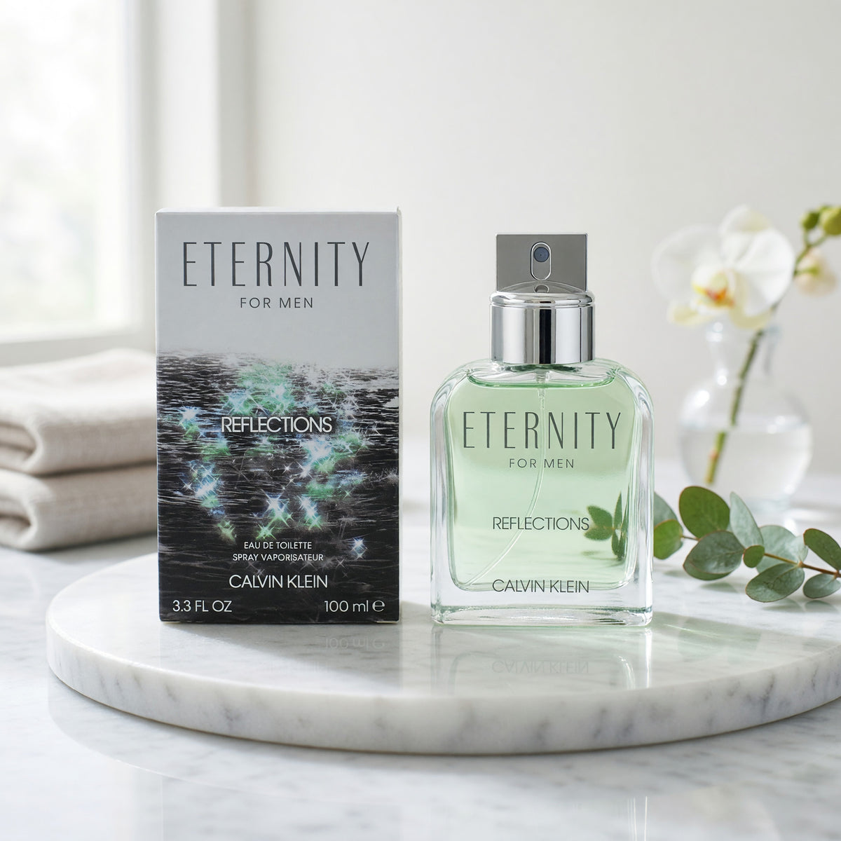 Eternity Reflections by Calvin Klein, 3.3 oz EDT Spray for Men