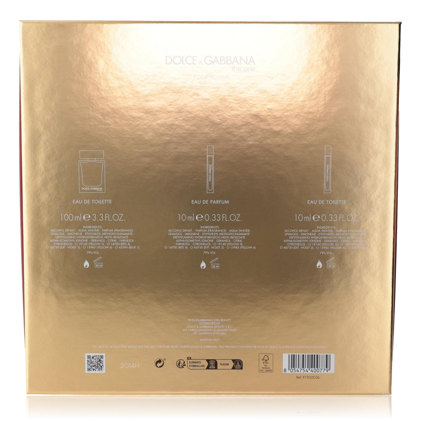 The One by Dolce & Gabbana, 3 Piece Gift Set for Men