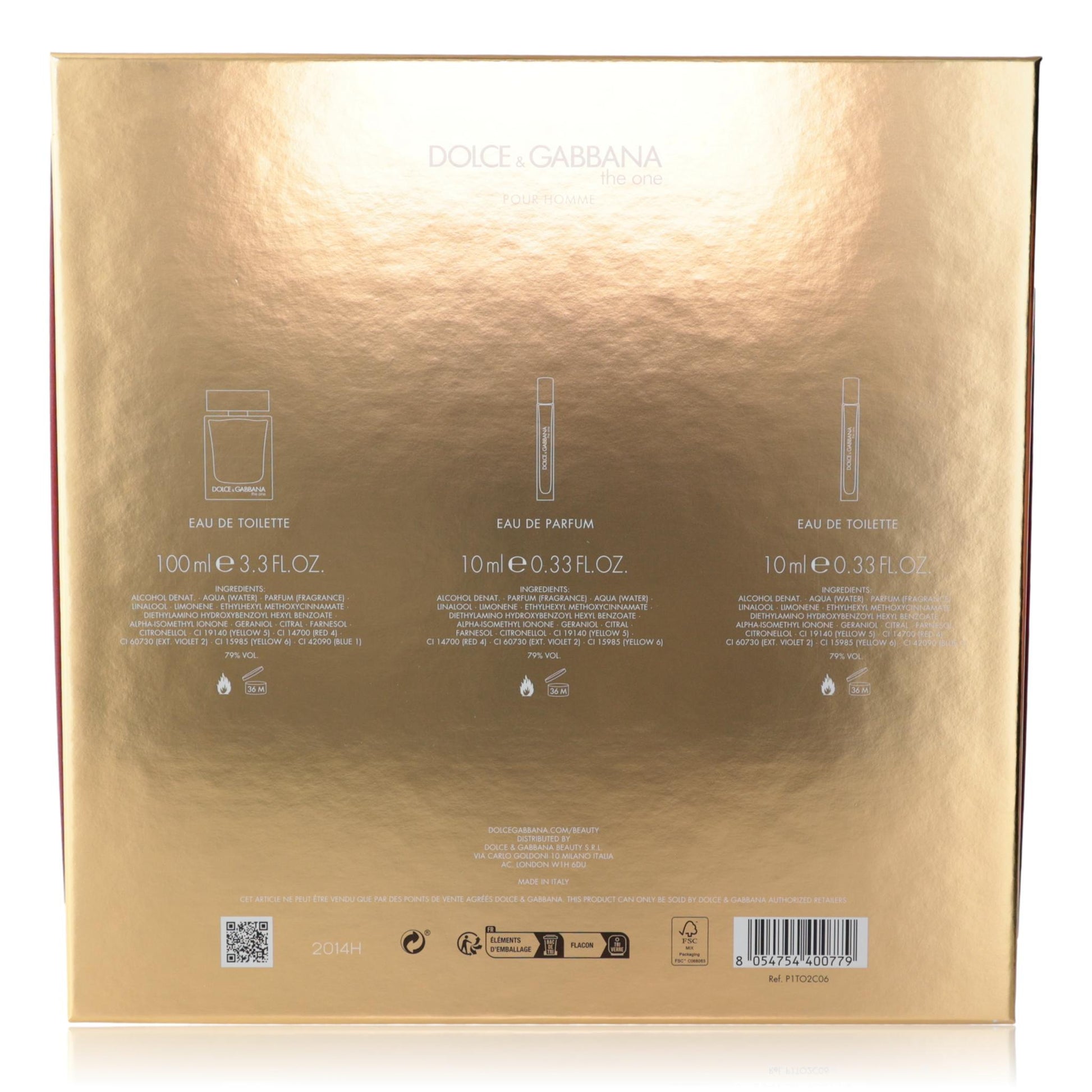 The One by Dolce & Gabbana, 3 Piece Gift Set for Men