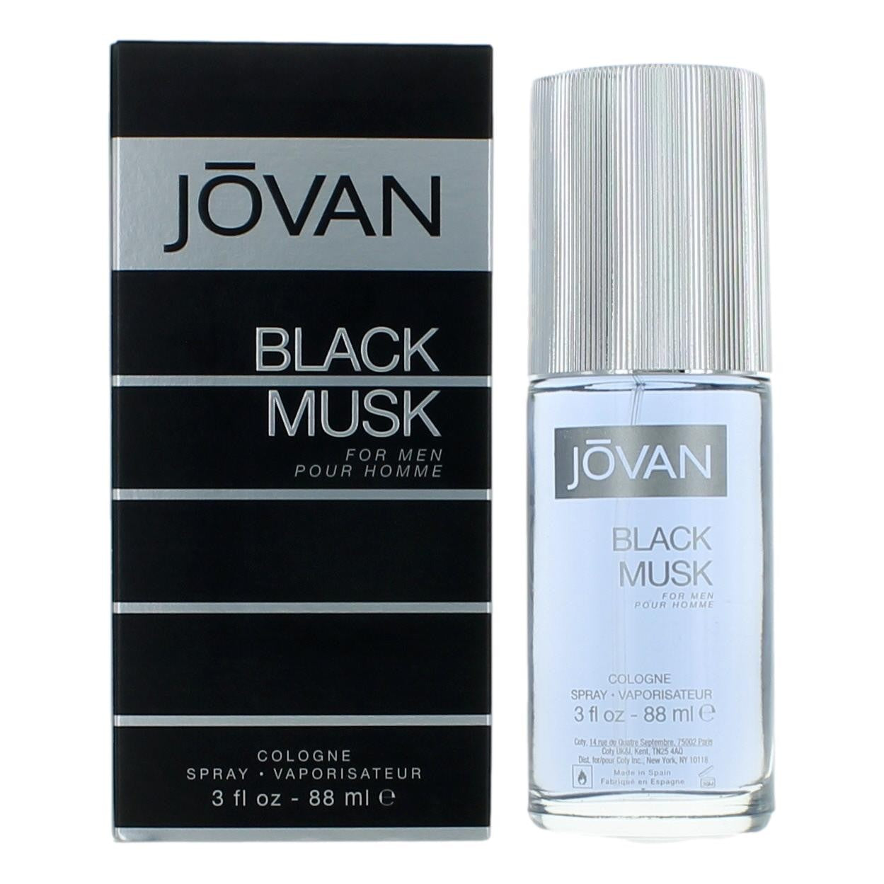 Jovan Black Musk by Jovan, 3 oz Cologne Spray for Men