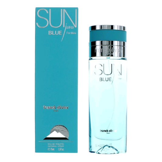 Sun Java Blue by Franck Olivier, 2.5 oz EDT Spray for Men