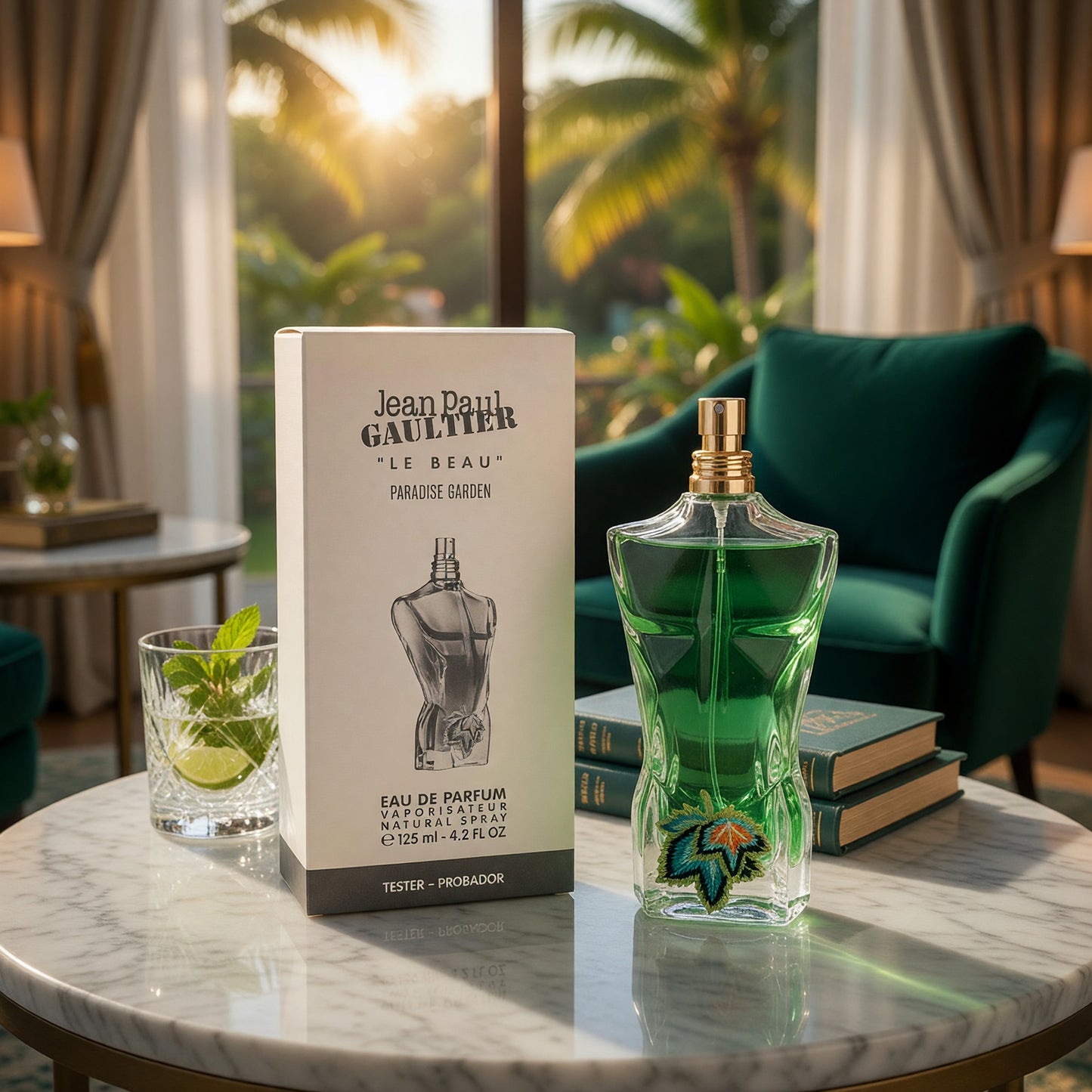 Jean Paul Gaultier Le Beau Paradise Garden, 4.2oz EDP Spray men TESTER