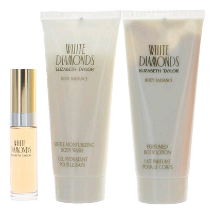 White Diamonds by Elizabeth Taylor, 4 Piece Gift Set women with 3.4oz