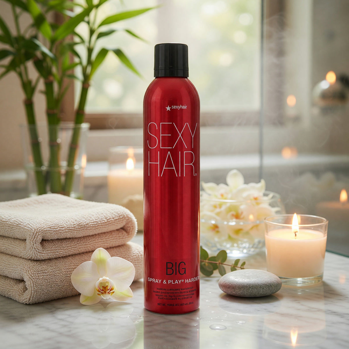 Big Spray & Play Harder by Sexy Hair, 10 oz Firm Hairspray  
