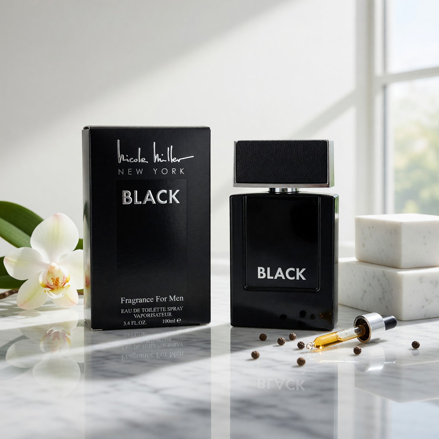 Nicole Miller Black by Nicole Miller, 3.4 oz EDT Spray for Men