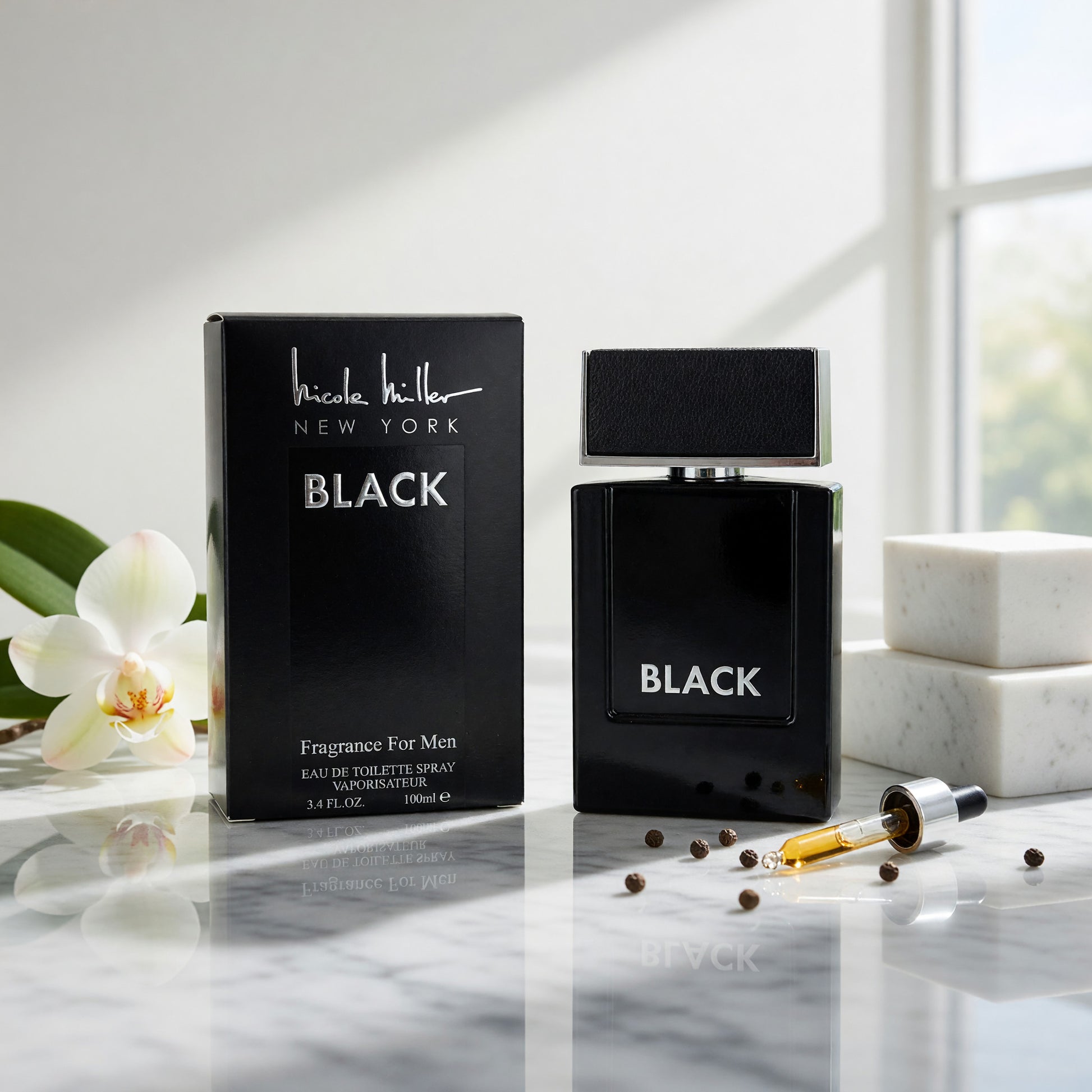 Nicole Miller Black by Nicole Miller, 3.4 oz EDT Spray for Men