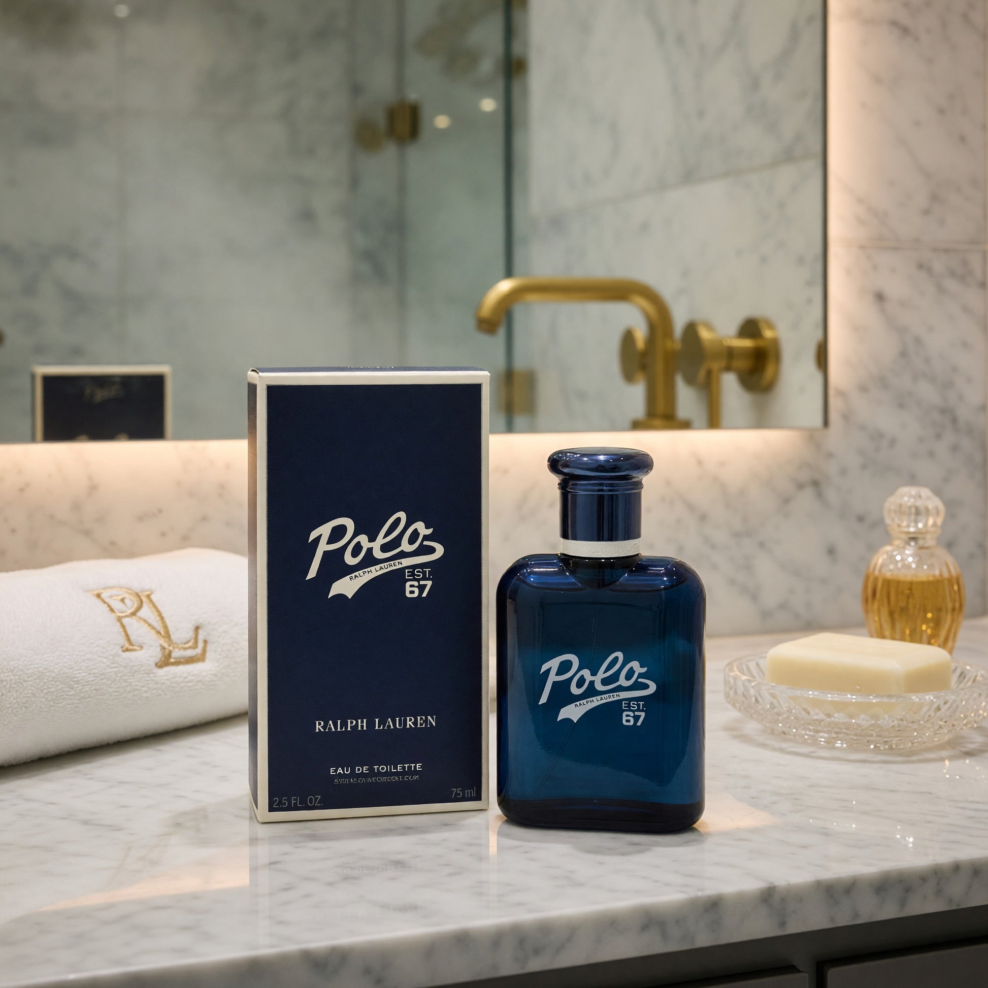 Polo EST 67 by Ralph Lauren, 2.5 oz EDT Refillable Spray for Men