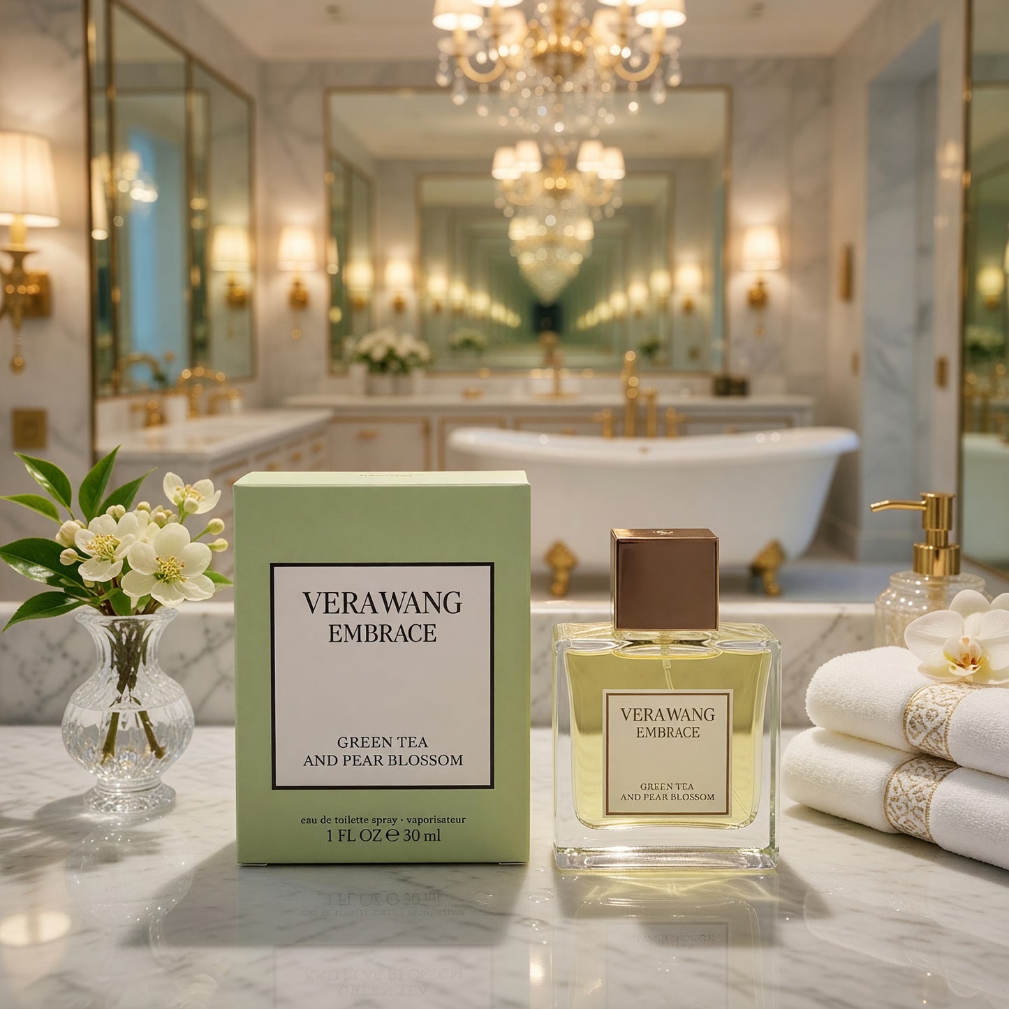 Vera Wang Embrace Green Tea and Pear Blossom by Vera Wang, 1oz EDT Spray women