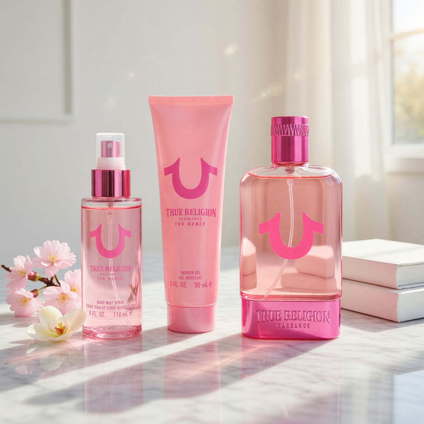 True Religion Pink by True Religion, 3 Piece Gift Set for Women