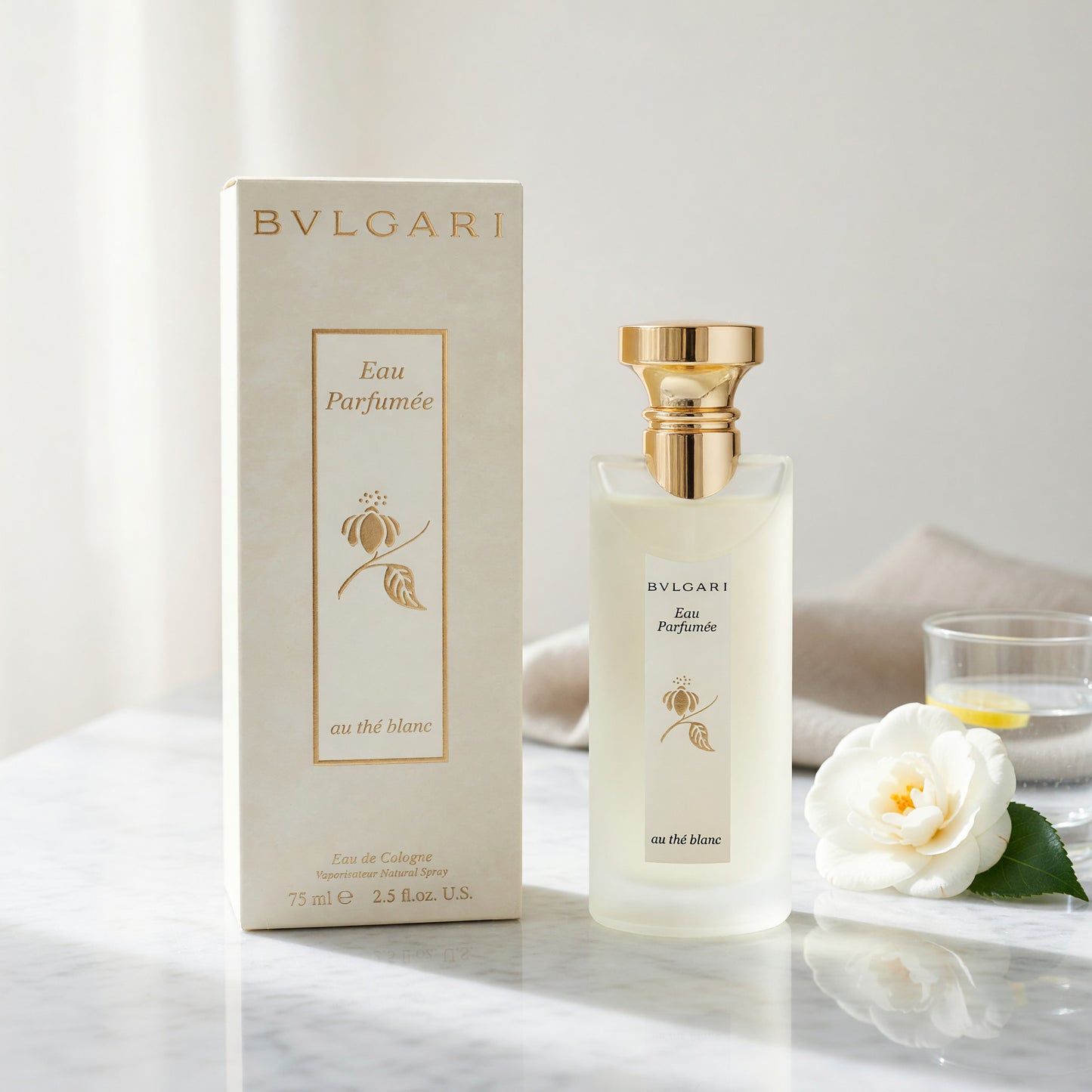 Eau Parfumee Au the Blanc (White) by Bvlgari, 2.5oz Eau De Cologne Spray Unisex