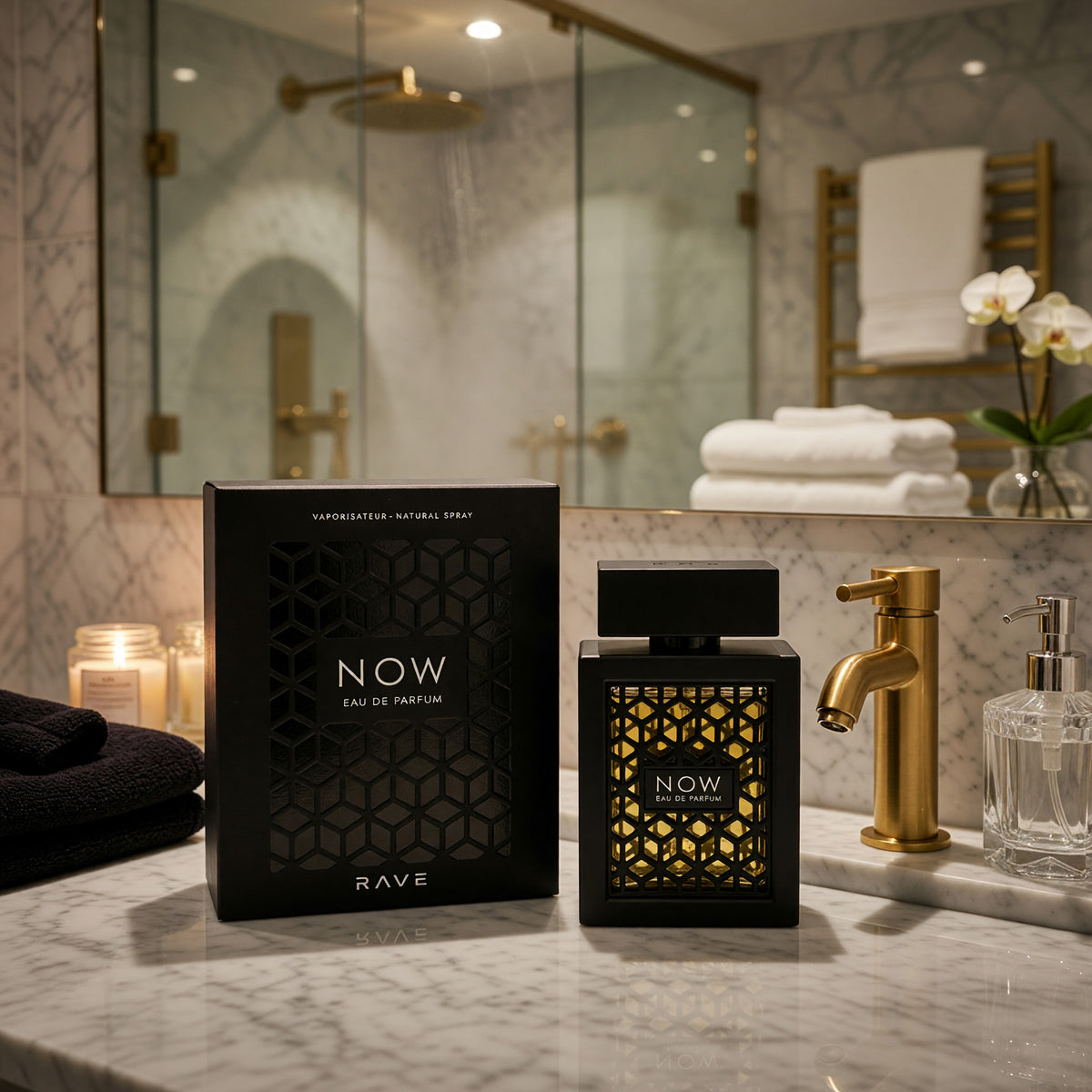 Rave Now Black by Lattafa, 3.4 oz EDP Spray for Unisex