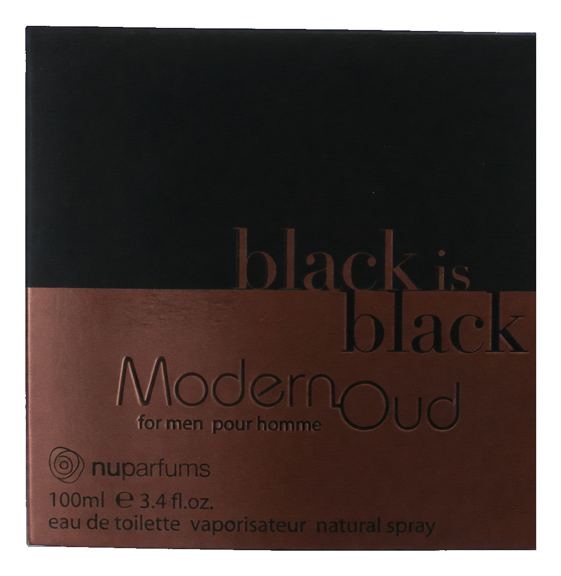 Black is Black Modern Oud by NuParfums, 3.4 oz EDT Spray for Men
