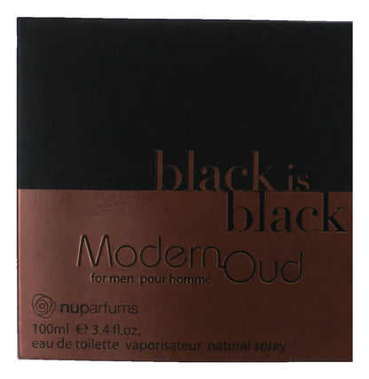 Black is Black Modern Oud by NuParfums, 3.4 oz EDT Spray for Men