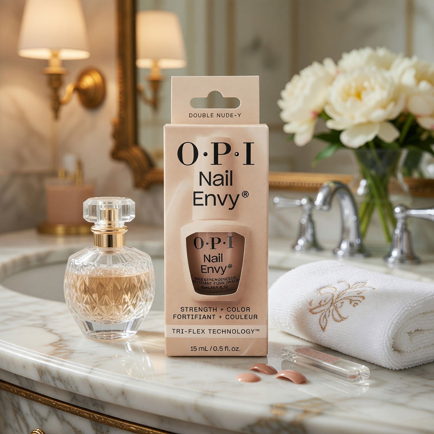 OPI Nail Envy by OPI, 0.5 oz Nail Strengthener - Double Nude-Y - Double Nude-Y