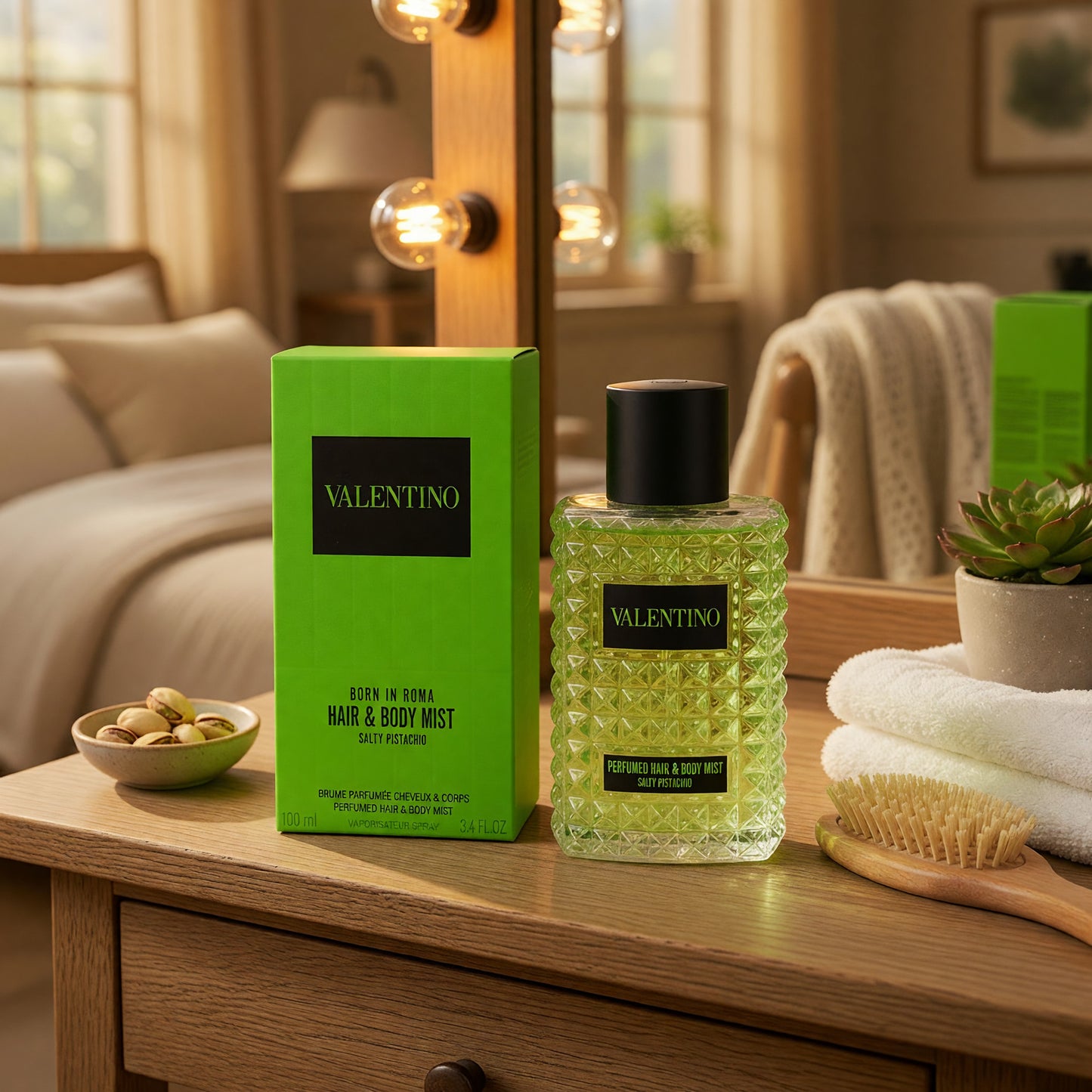 Valentino Born in Roma Salty Pistachio, 3.4oz Hair & Body Mist women