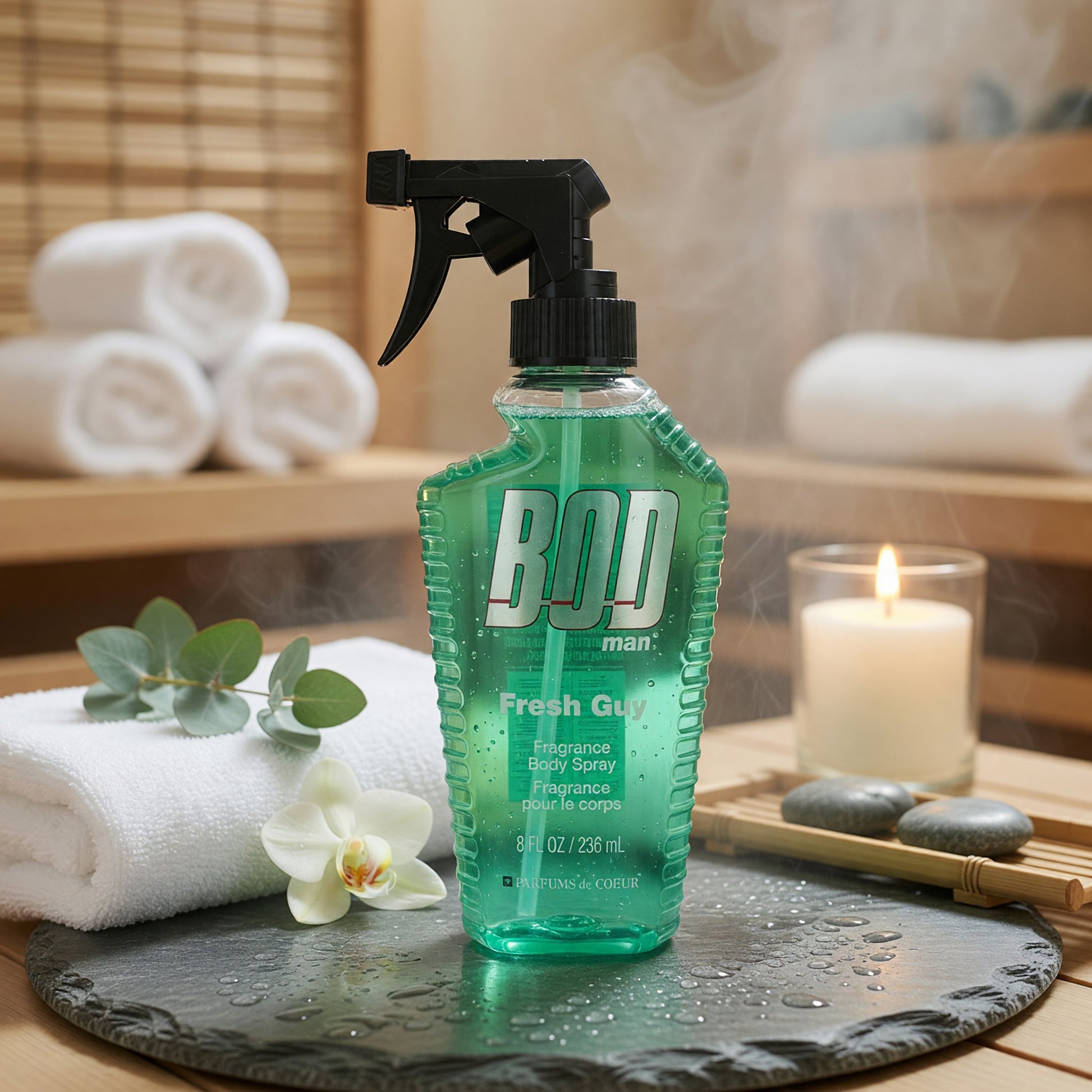 Bod Man Fresh Guy by Parfums De Coeur, 8oz Frgrance Body Spray men