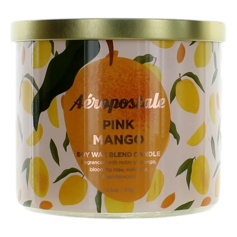 Aeropostale 14.5 oz Soy Wax Blend 3 Wick Candle - Pink Mango - Pink Mango