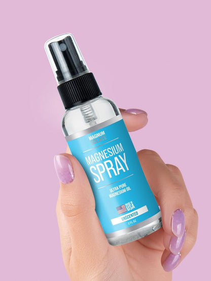 Magnesium Spray by Magnum Solace, 2 oz Ultra Pure Magnesium Oil