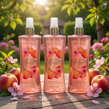 Sugar Peach by Body Fantasies, 3 Pack 8oz Fragrance Body Spray women
